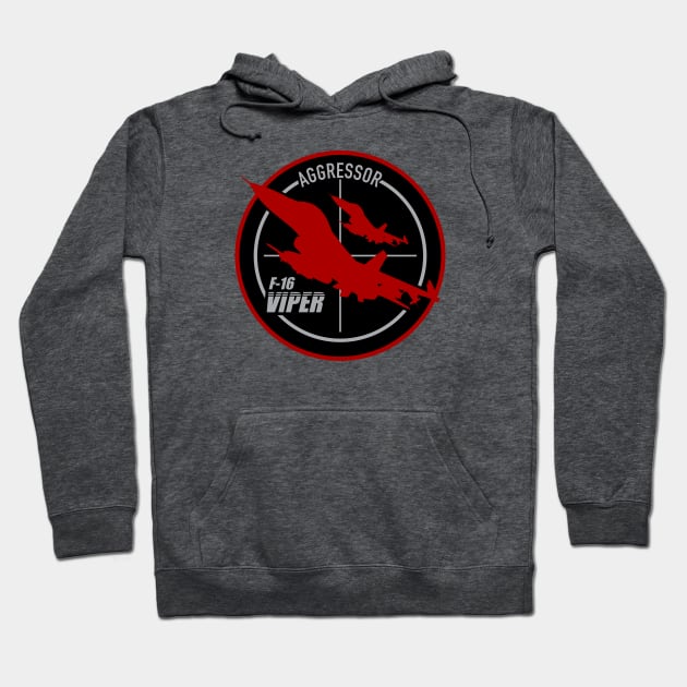 F-16 Viper Aggressor Patch Hoodie by TCP